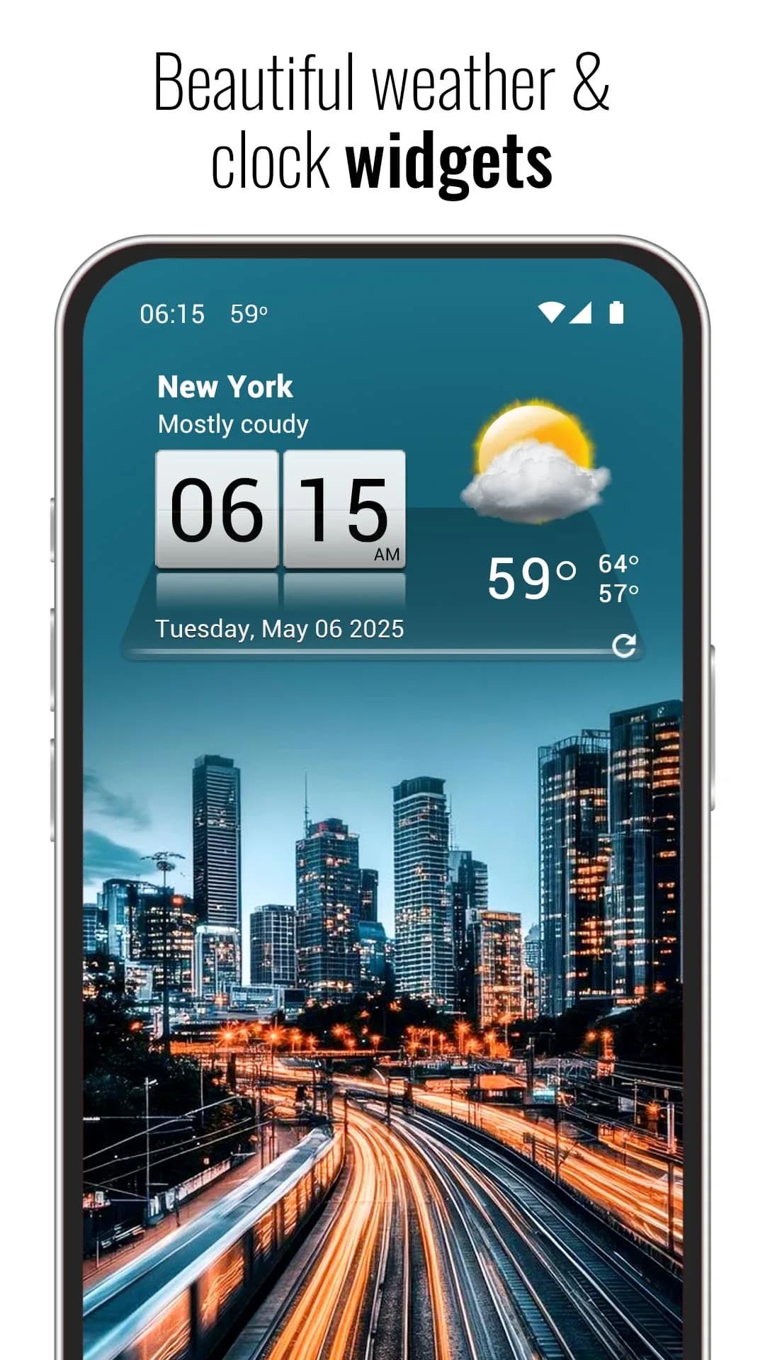 3D Sense Clock Weather مهكر — لقطة شاشة 1