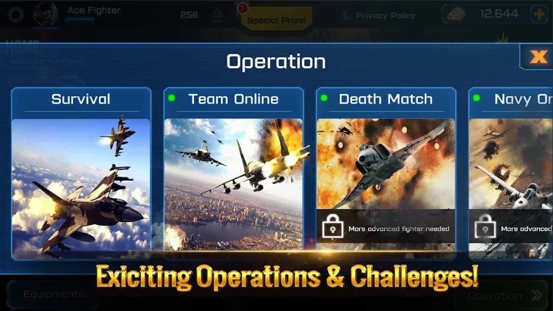 Ace Fighter مهكرة — لقطة شاشة 7