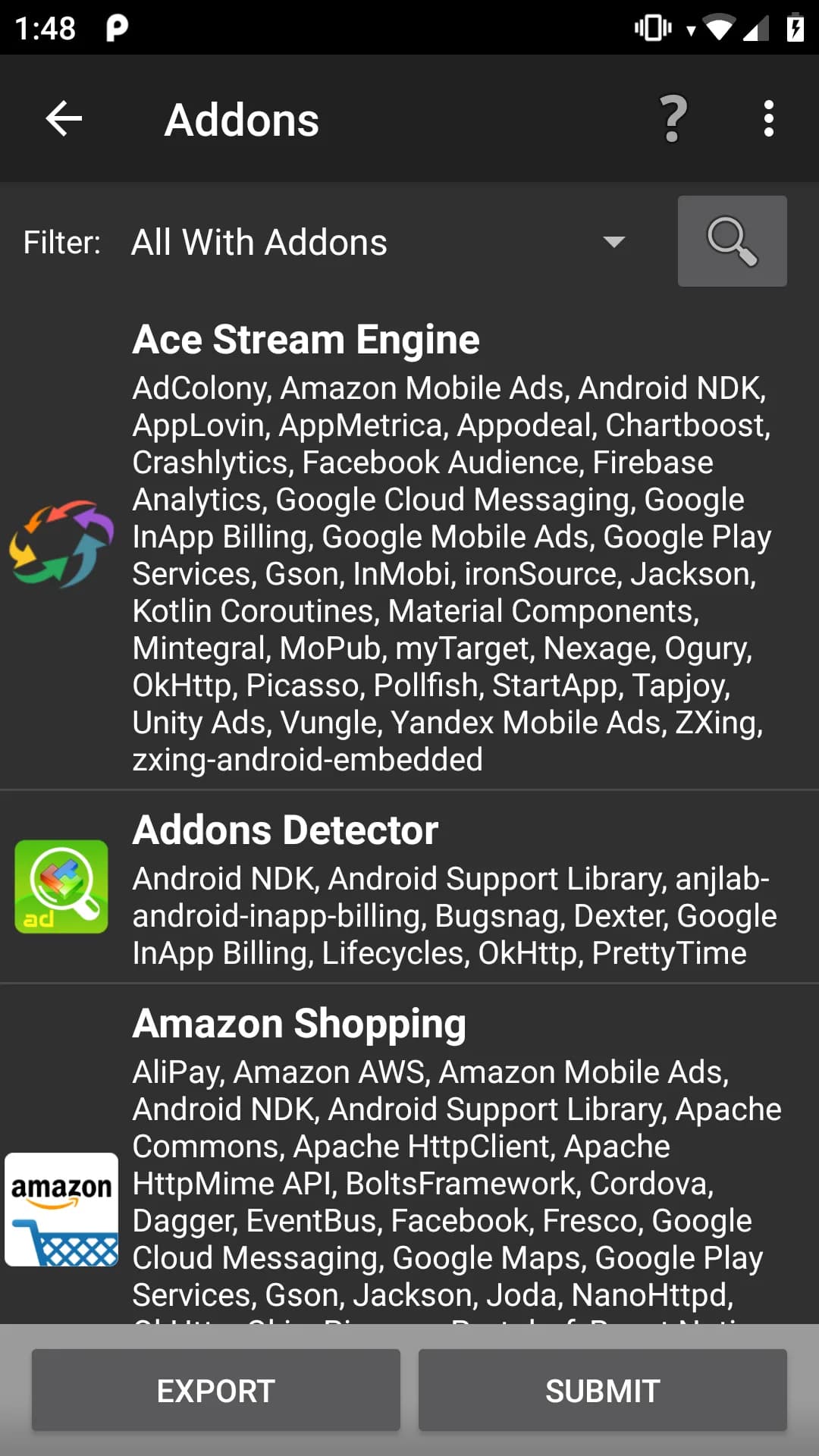Addons Detector مهكر — لقطة شاشة 2