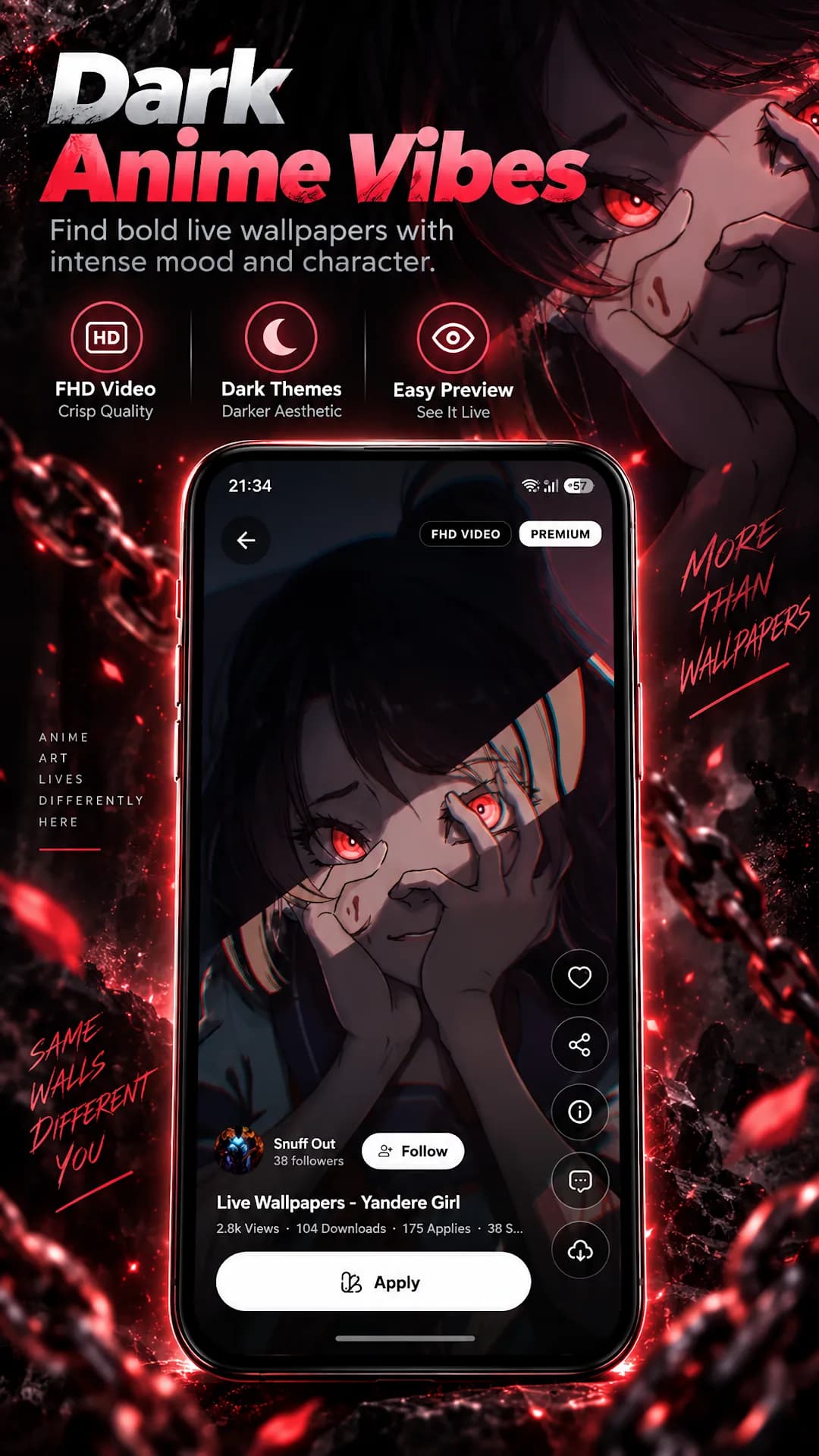 Anime Live Wallpapers مهكر — لقطة شاشة 6