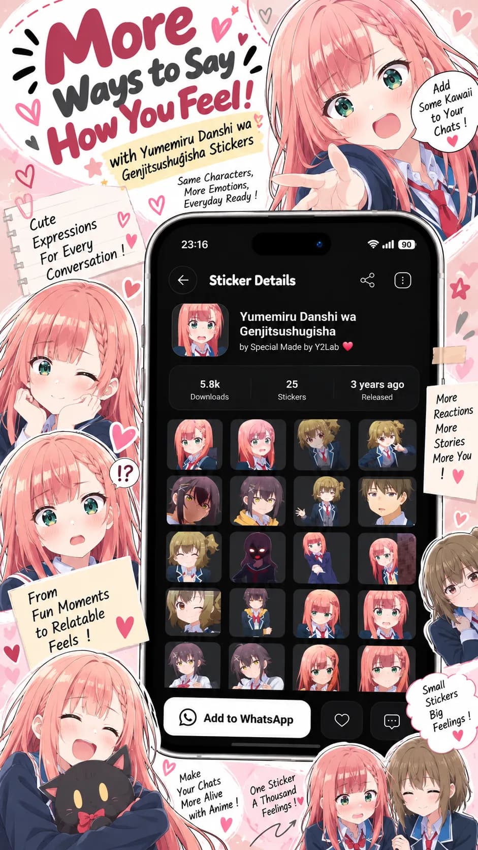Anime Stickers مهكر — لقطة شاشة 2