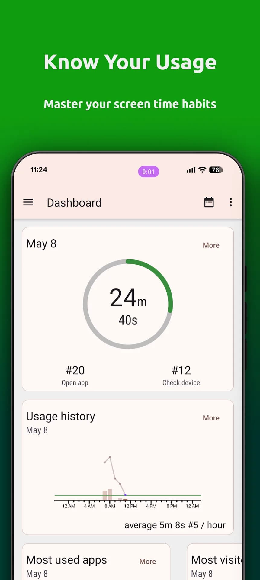 App Usage مهكر — لقطة شاشة 1