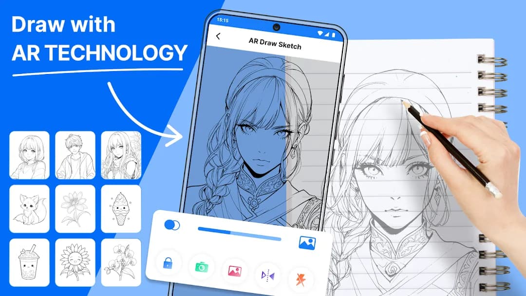AR Draw Sketch مهكر — لقطة شاشة 1