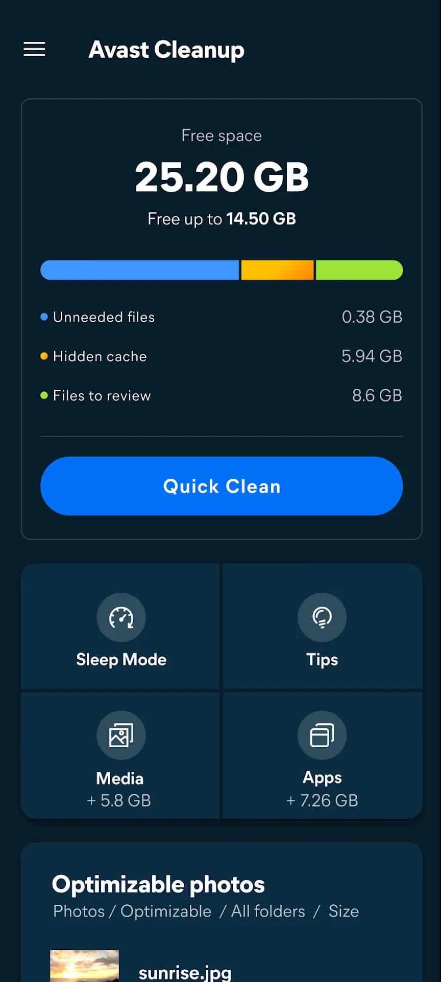 Avast Cleanup Premium مهكر — لقطة شاشة 1