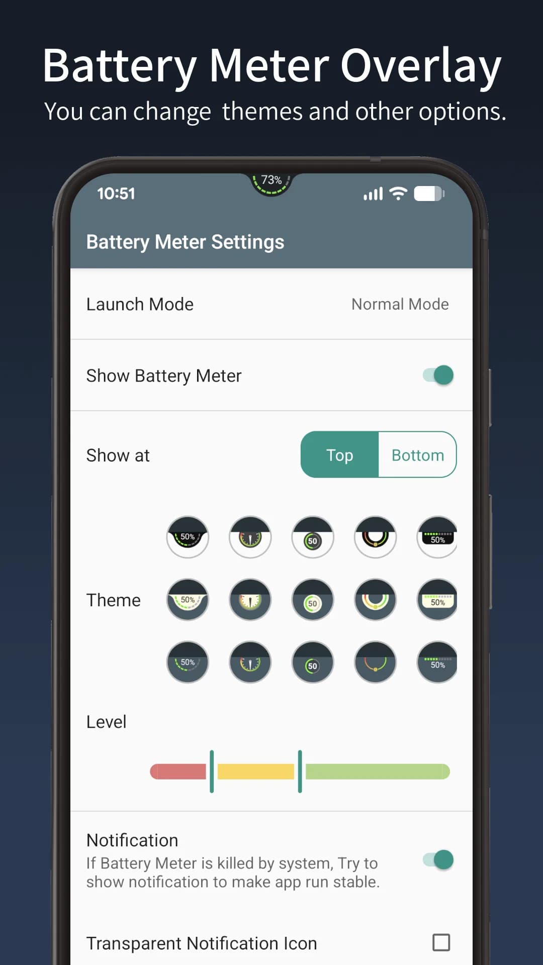 Battery Meter Overlay مهكر — لقطة شاشة 2