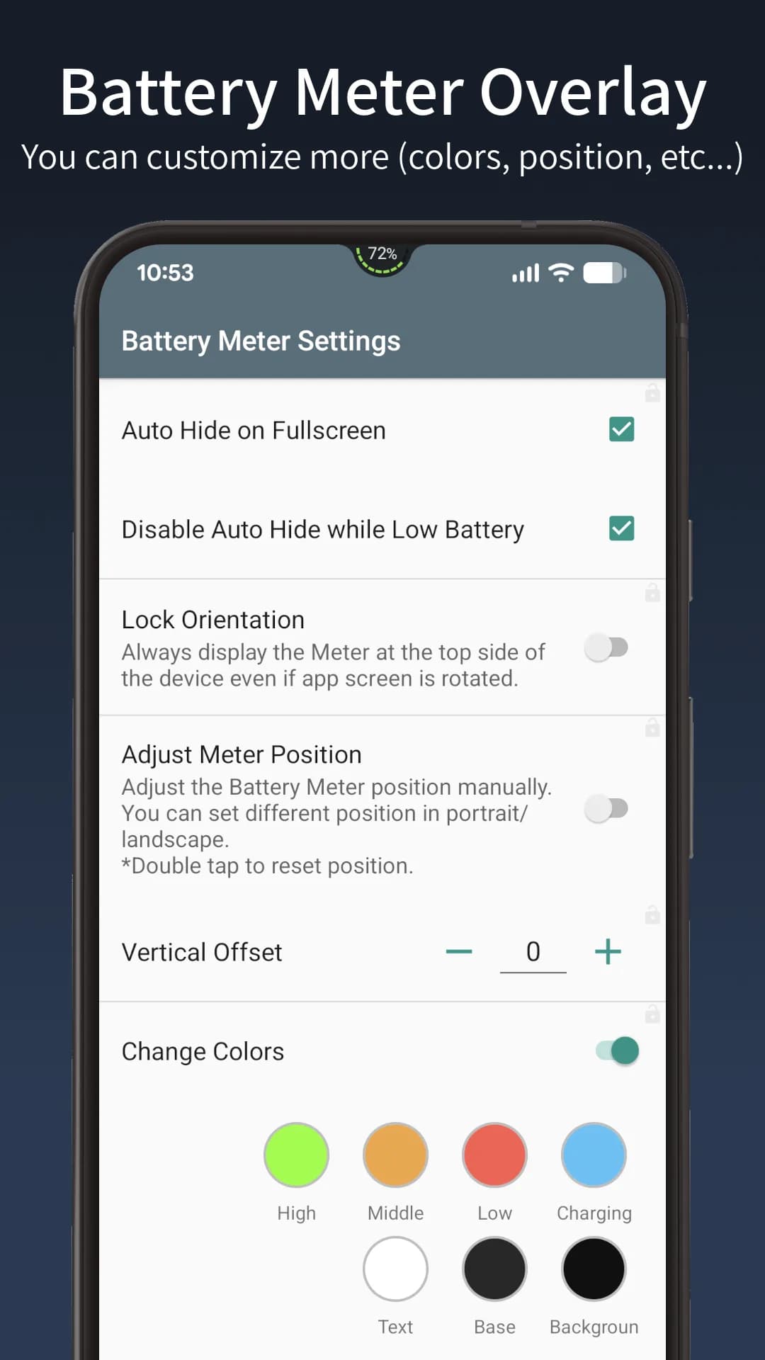 Battery Meter Overlay مهكر — لقطة شاشة 4