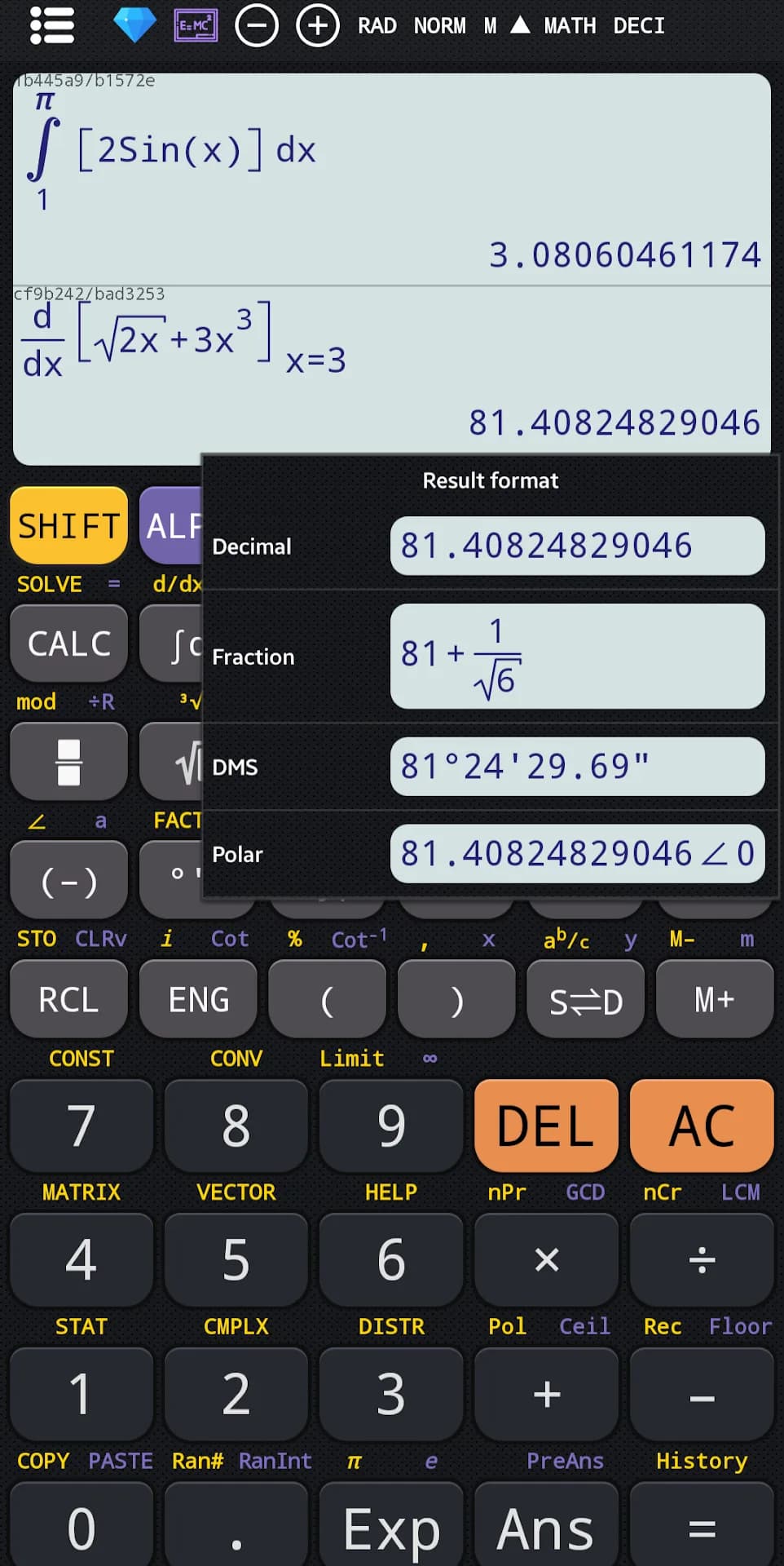 Calculator 991 مهكر — لقطة شاشة 3
