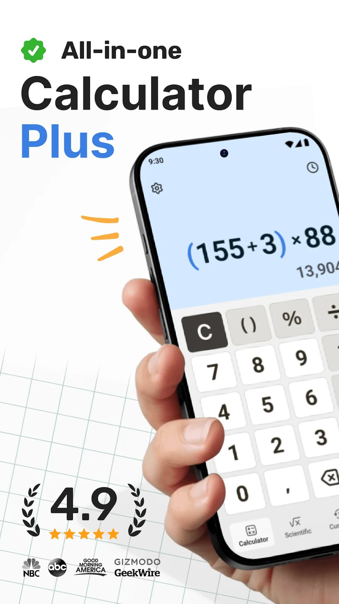 Calculator Plus مهكر — لقطة شاشة 1