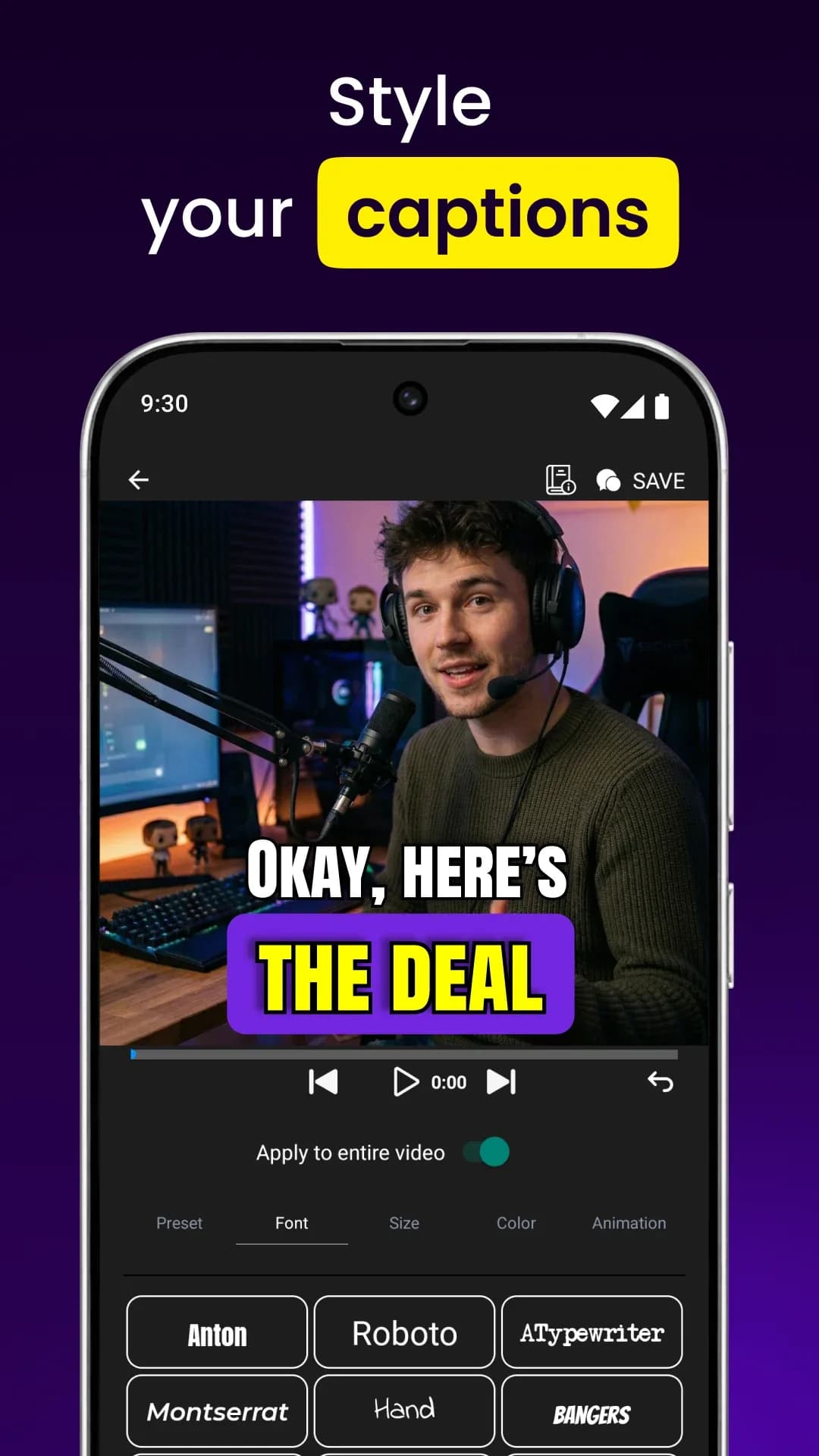 Caption Pro مهكر — لقطة شاشة 2