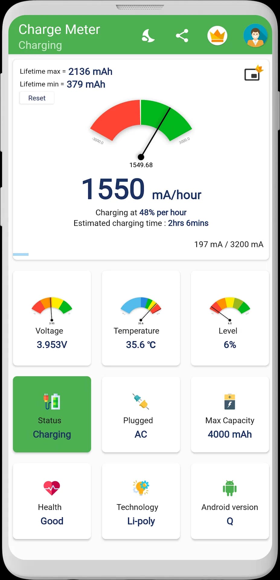 Charge Meter مهكر — لقطة شاشة 1