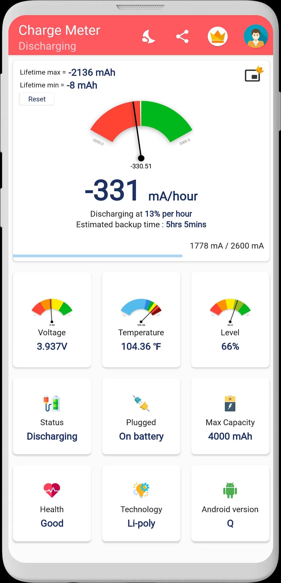 Charge Meter مهكر — لقطة شاشة 2