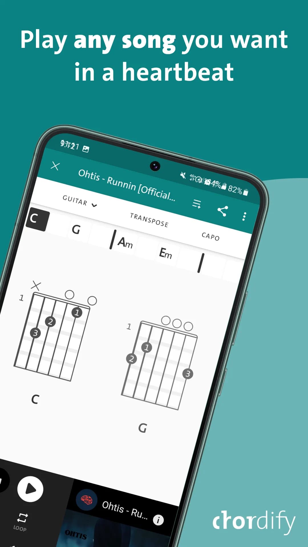 Chordify مهكر — لقطة شاشة 1