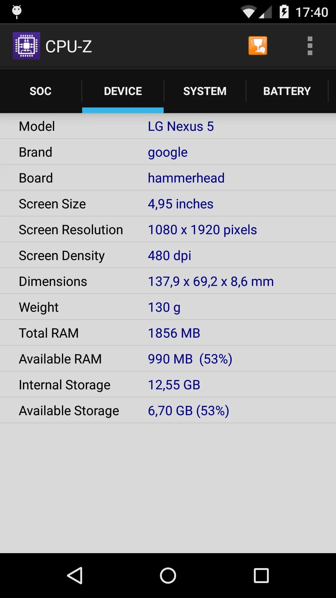 CPU-Z مهكر — لقطة شاشة 2