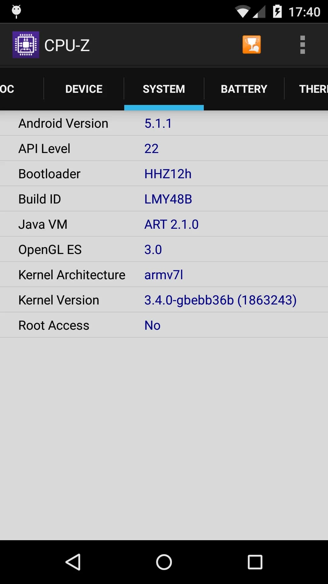 CPU-Z مهكر — لقطة شاشة 3
