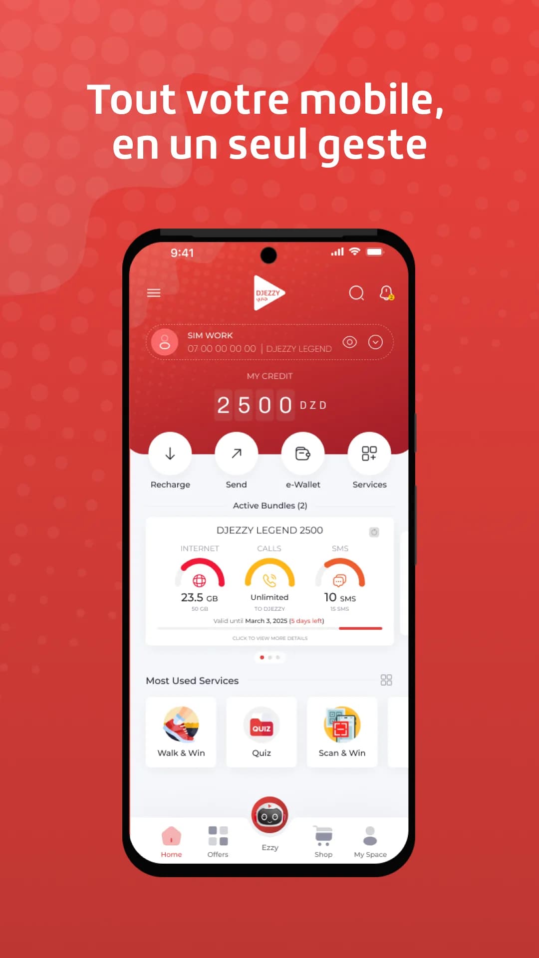 Djezzy App مهكر — لقطة شاشة 1