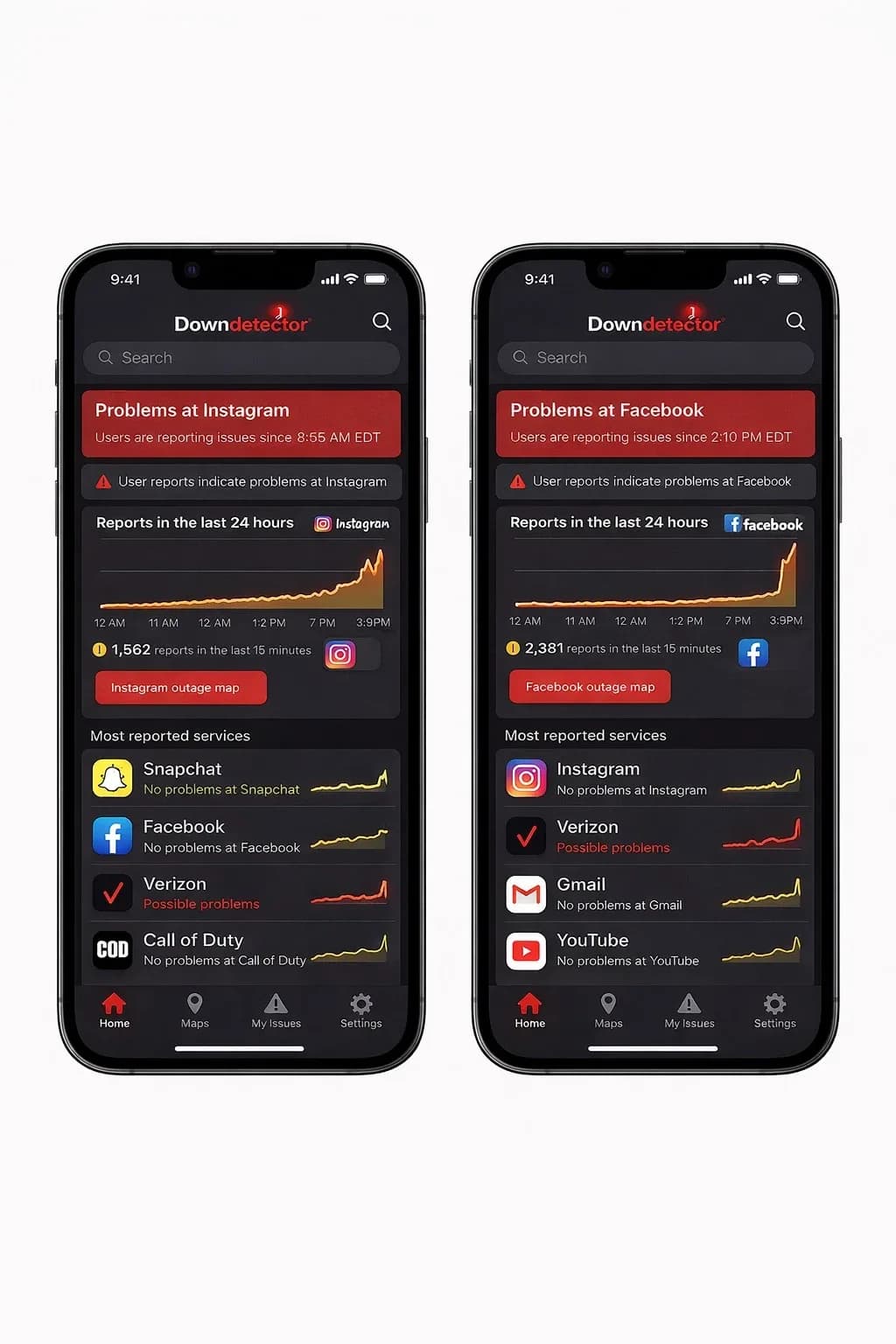 Downdetector مهكر — لقطة شاشة 2