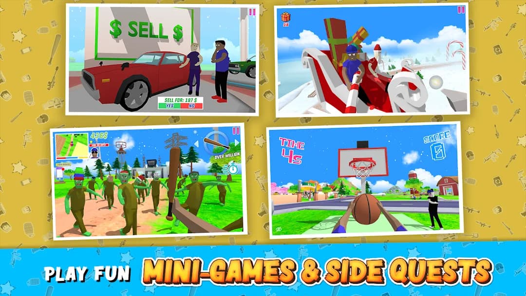 Dude Theft Wars مهكرة — لقطة شاشة 5