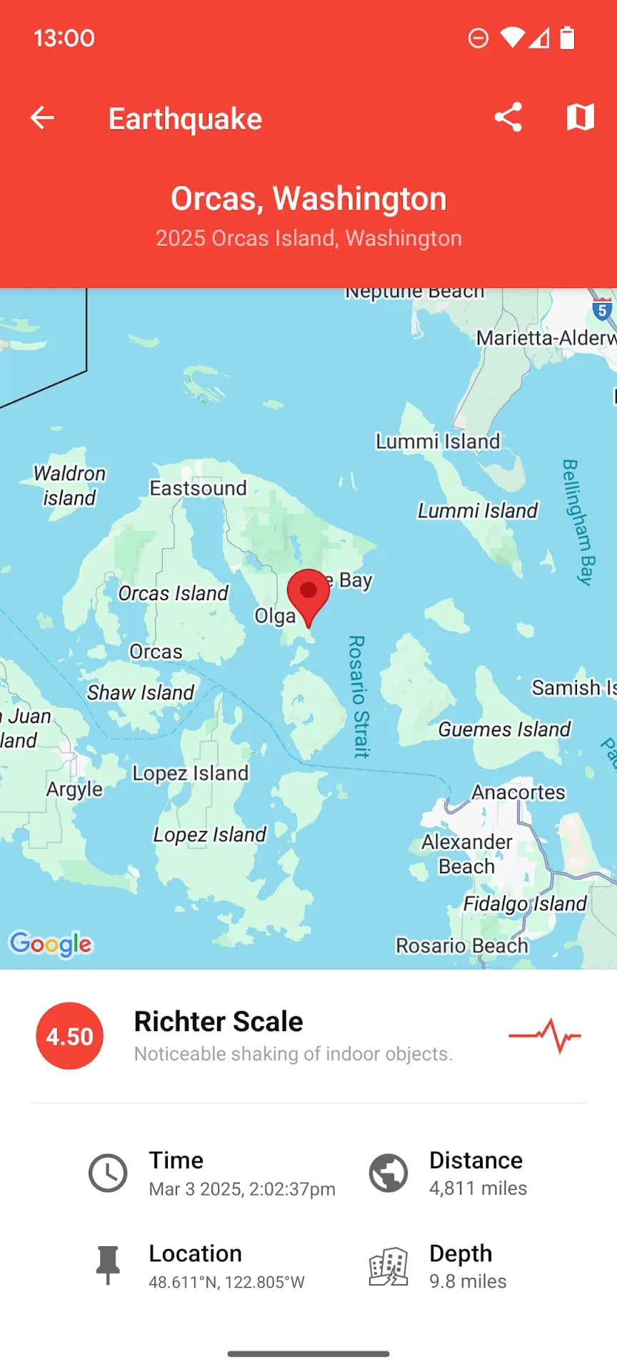 My Earthquake Alerts مهكر — لقطة شاشة 1