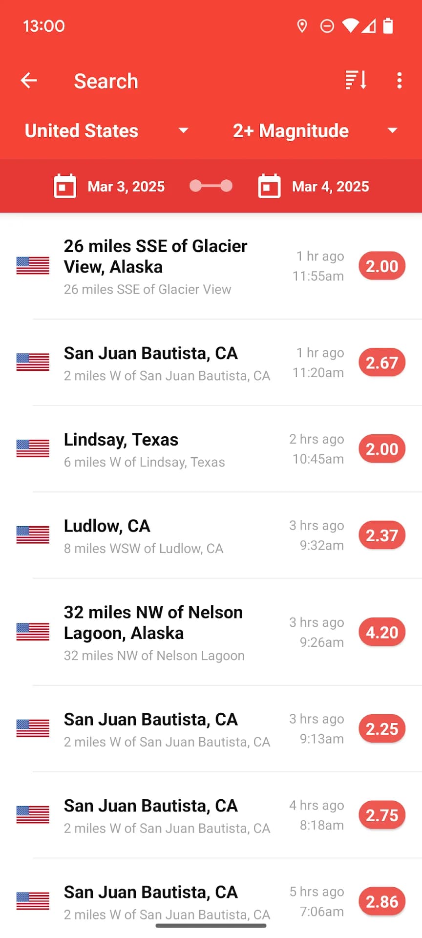 My Earthquake Alerts مهكر — لقطة شاشة 2