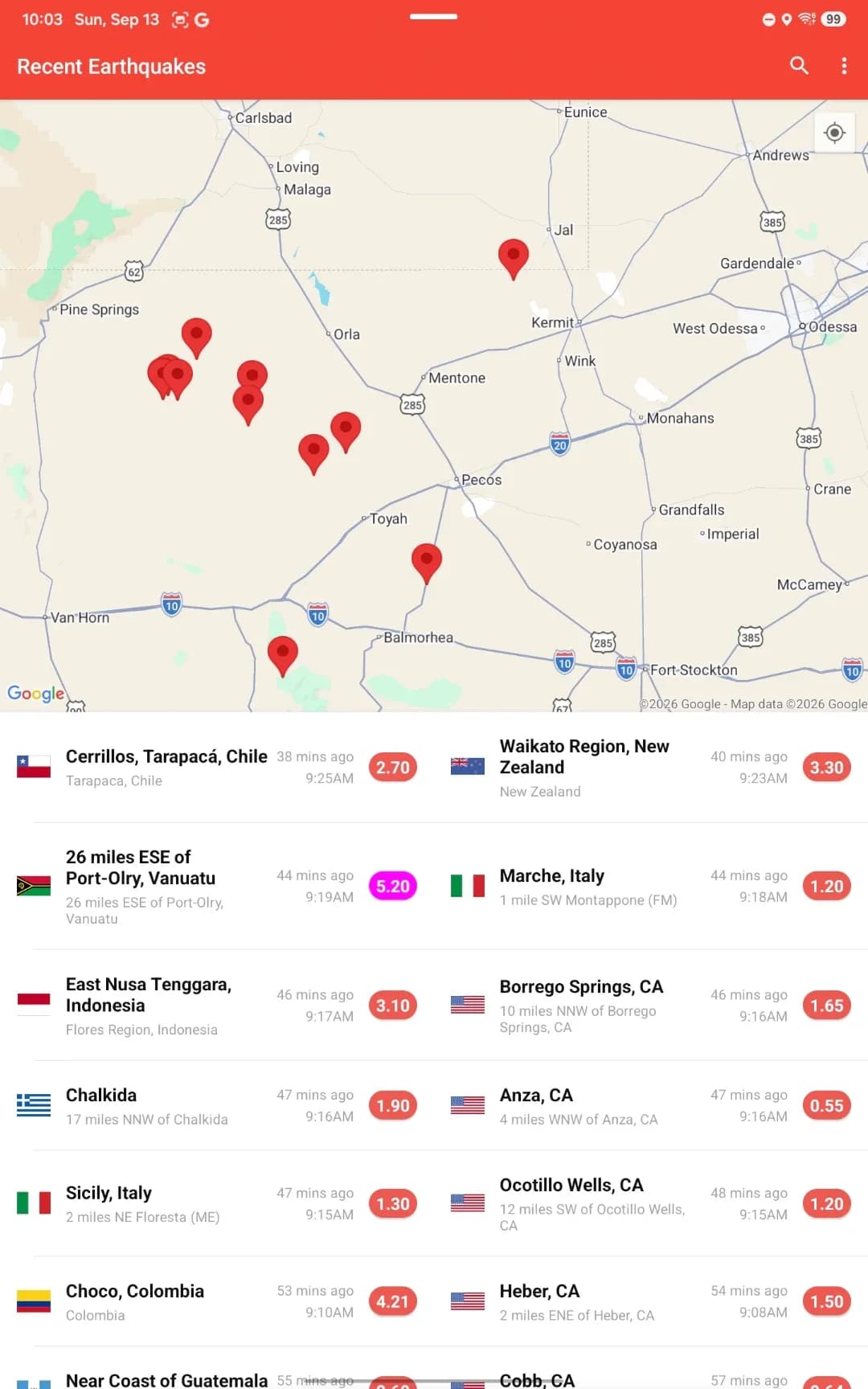 My Earthquake Alerts مهكر — لقطة شاشة 6