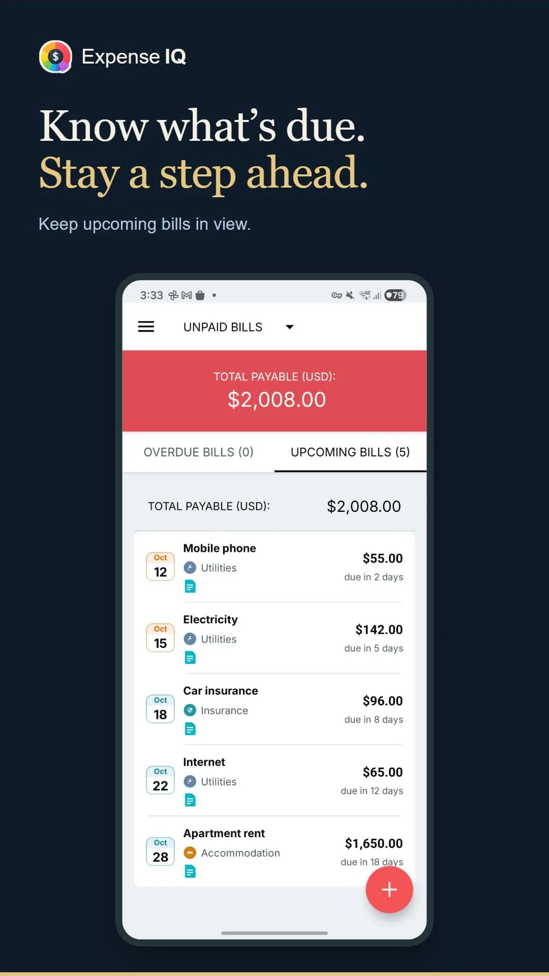 Expense IQ مهكر — لقطة شاشة 5