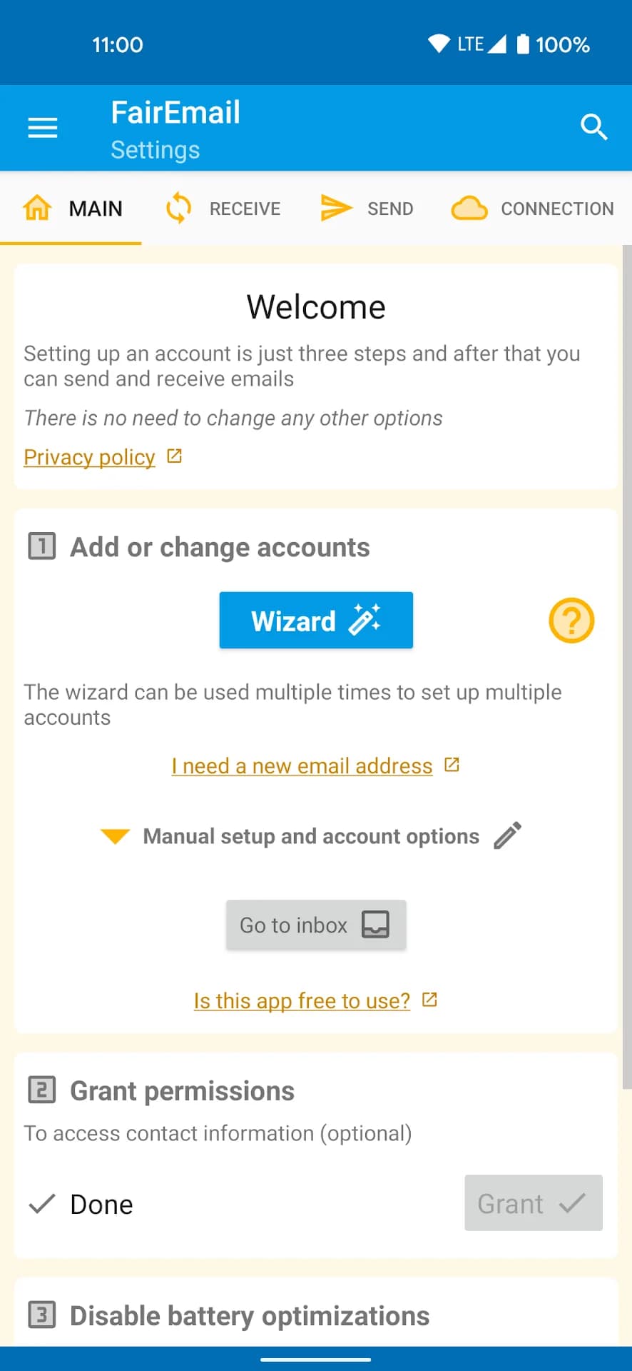 FairEmail مهكر — لقطة شاشة 1