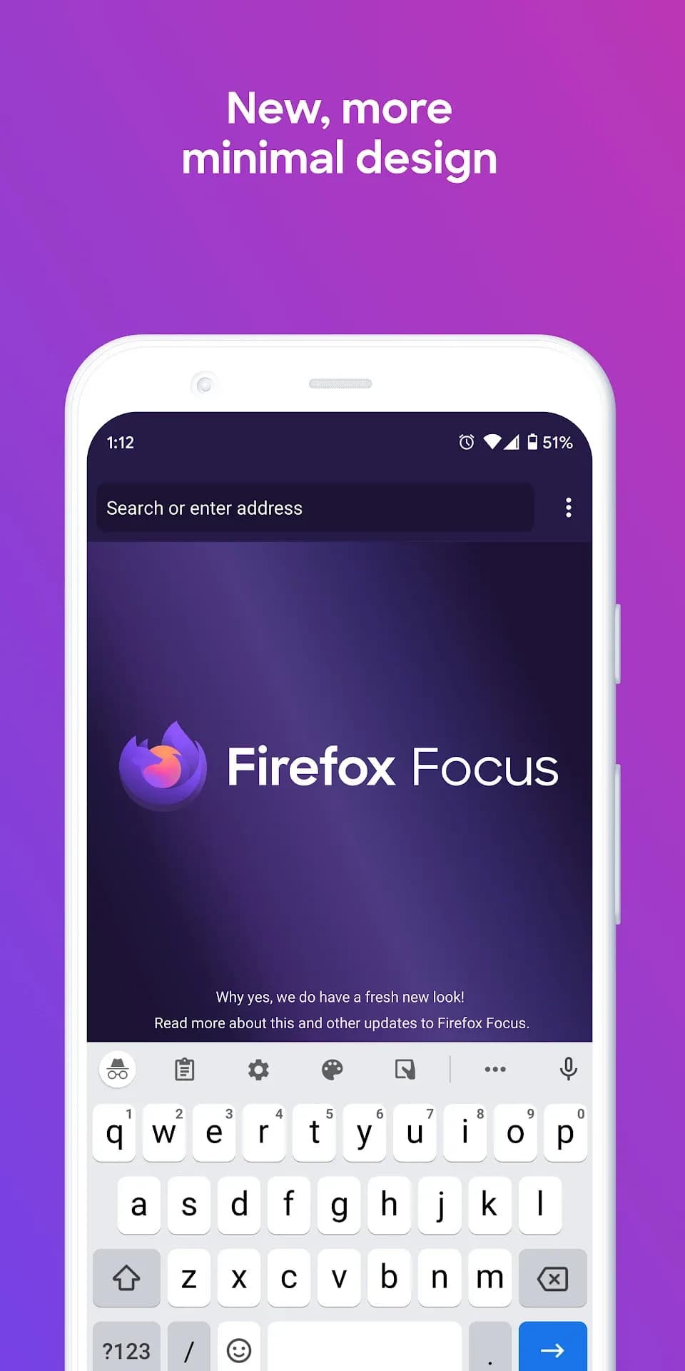 Firefox Focus مهكر — لقطة شاشة 1