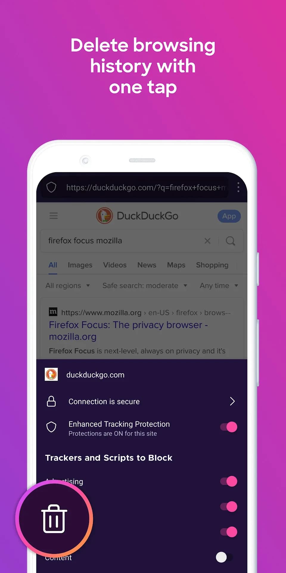 Firefox Focus مهكر — لقطة شاشة 2