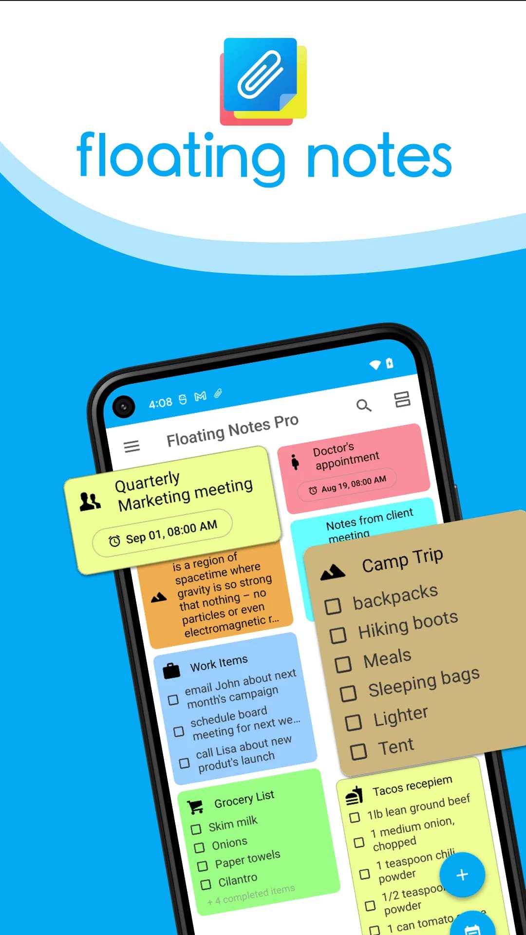 Floating Notes مهكر — لقطة شاشة 1