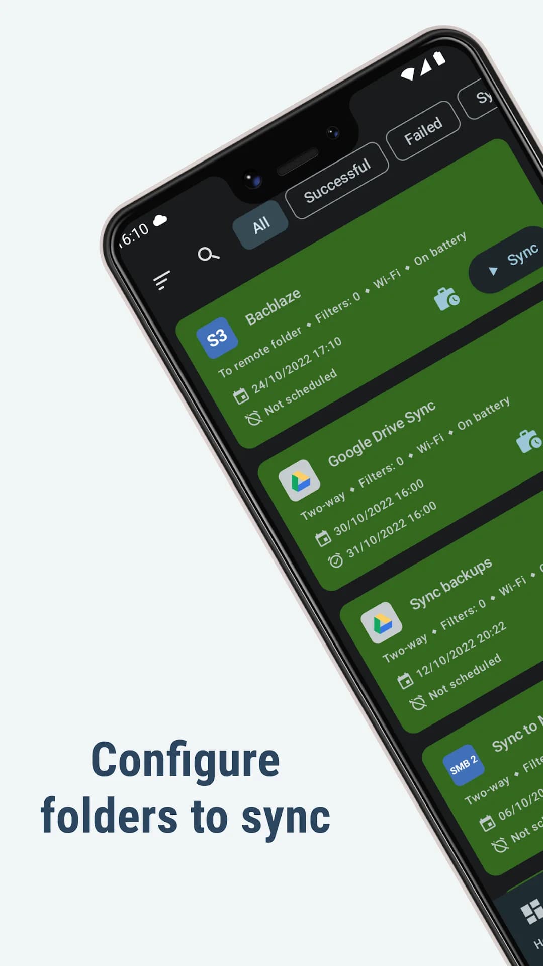 FolderSync Pro مهكر — لقطة شاشة 2