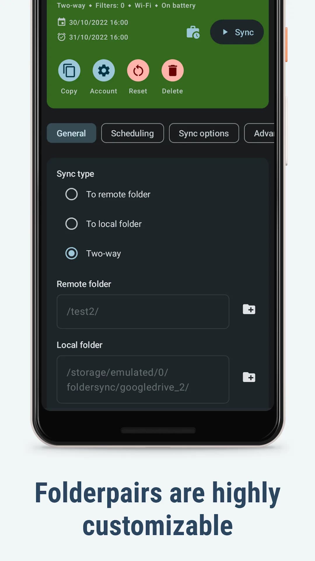 FolderSync Pro مهكر — لقطة شاشة 4