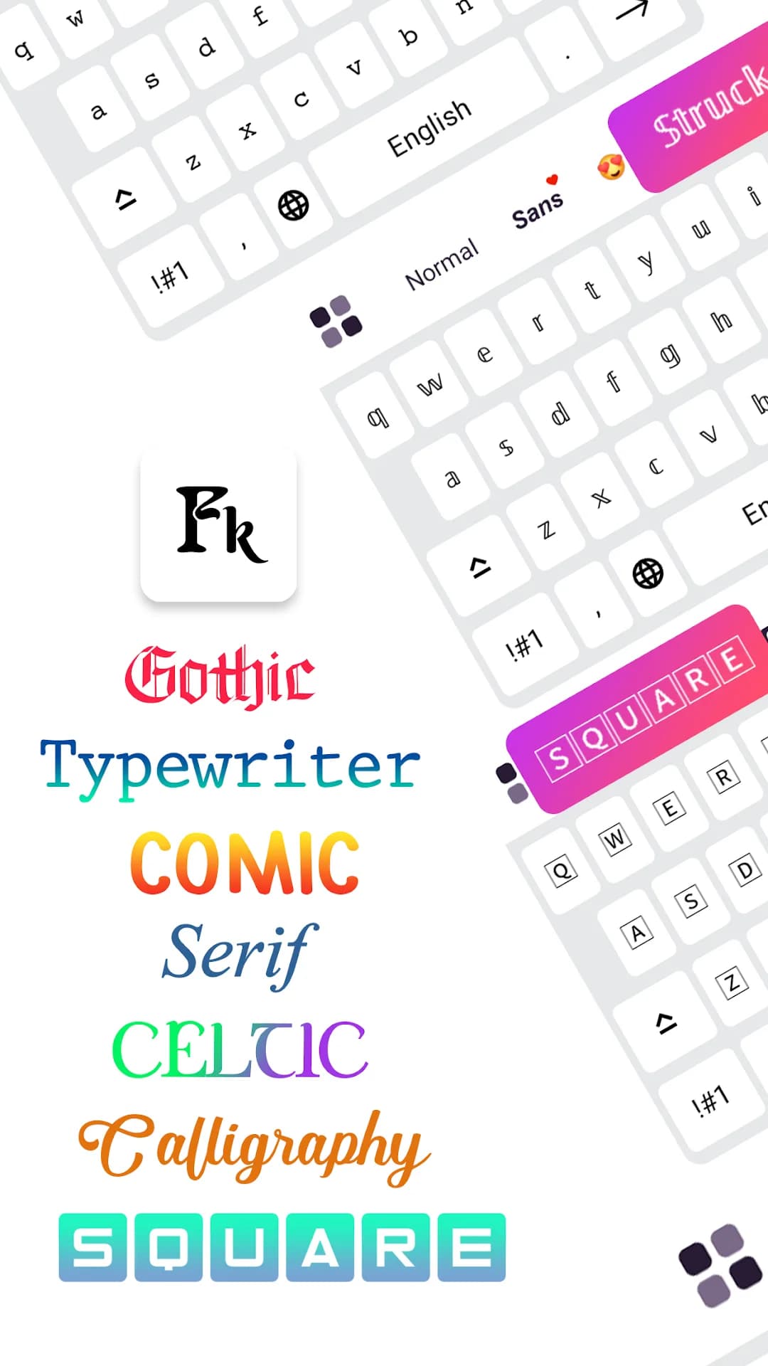 Fonts Keyboard مهكر — لقطة شاشة 1