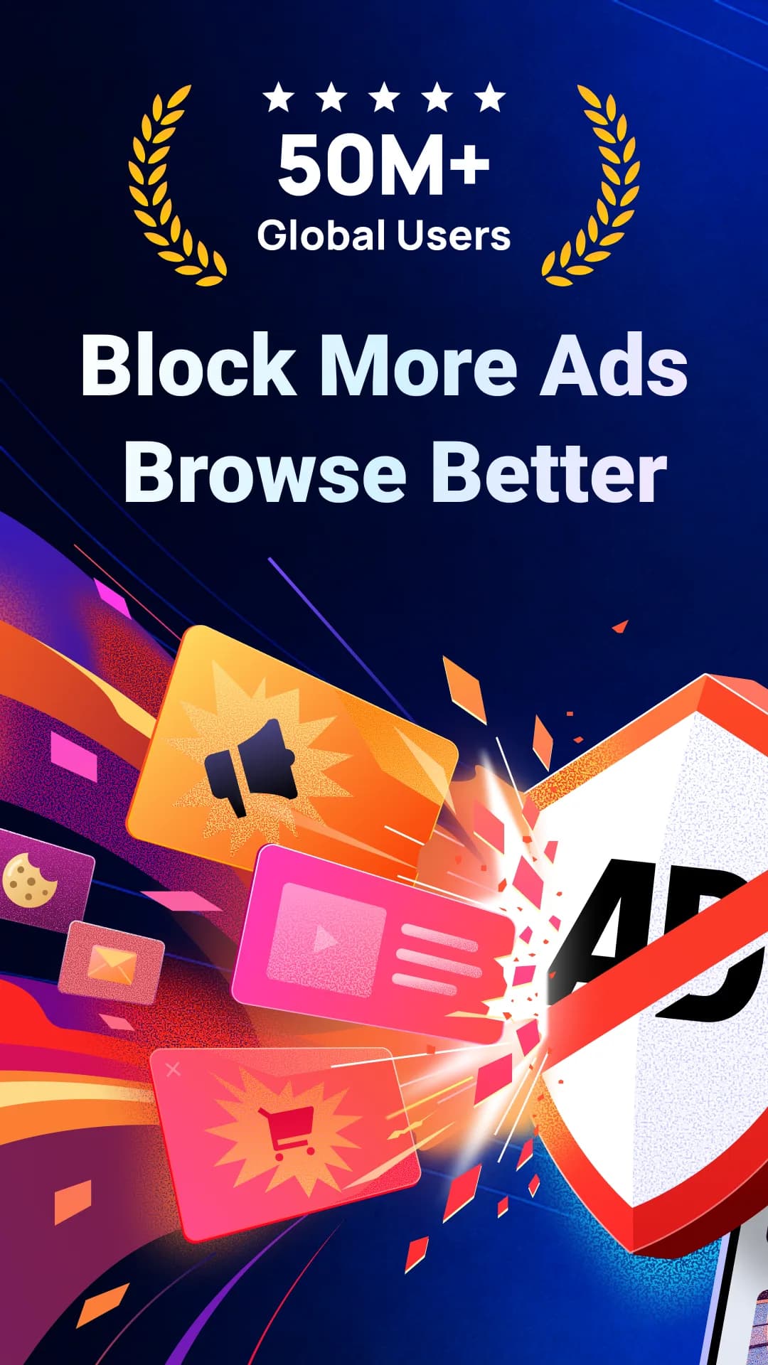 Free Adblocker Browser مهكر — لقطة شاشة 1