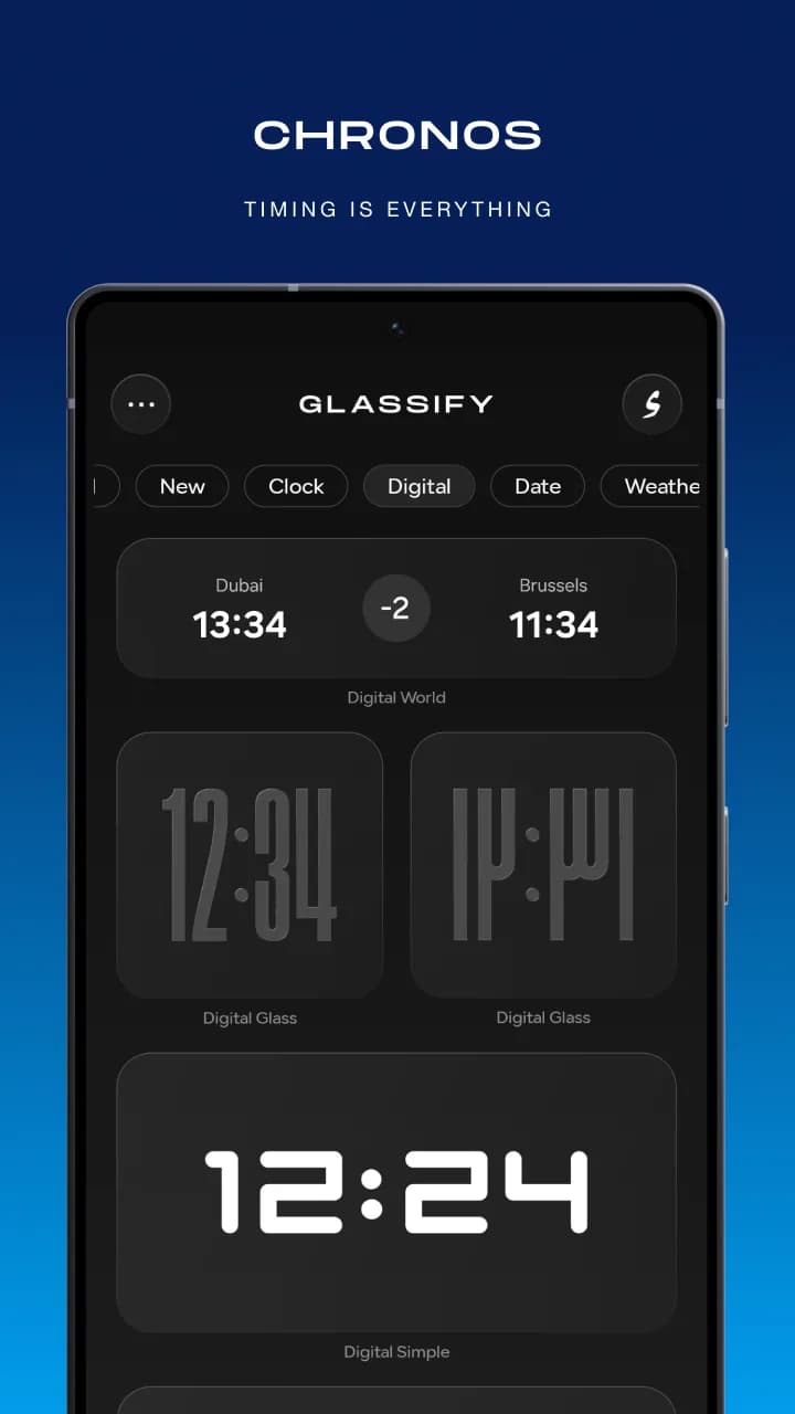 Glassify Widgets مهكر — لقطة شاشة 4