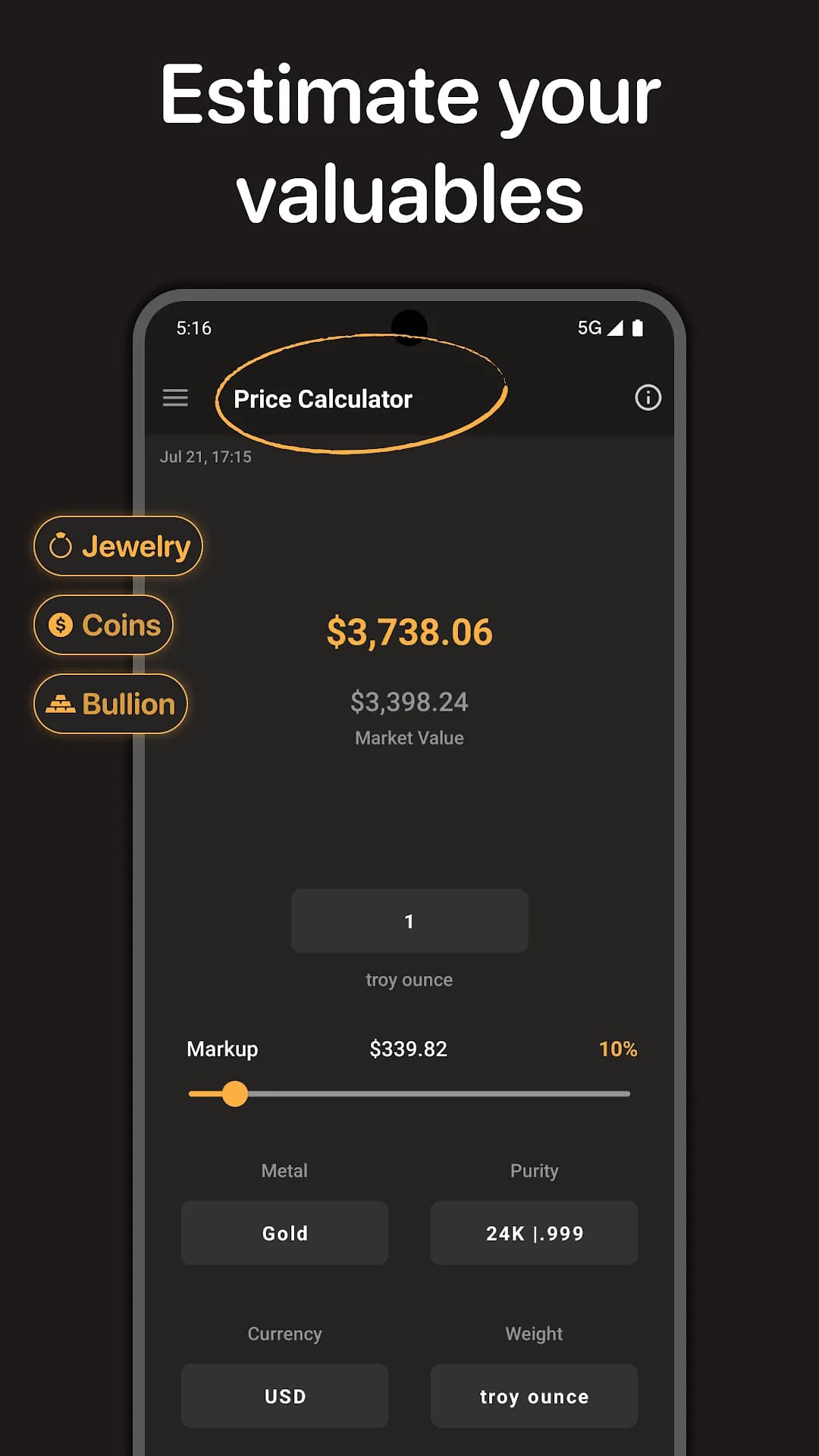 Gold Prices مهكر — لقطة شاشة 3