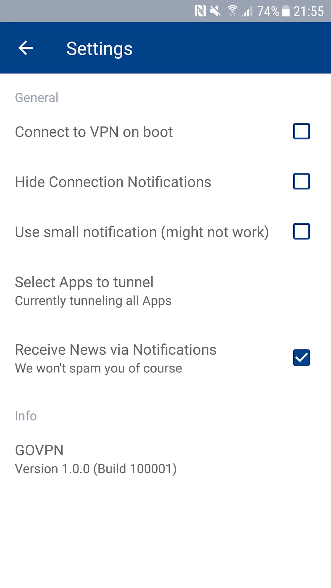 GOVPN مهكر — لقطة شاشة 7