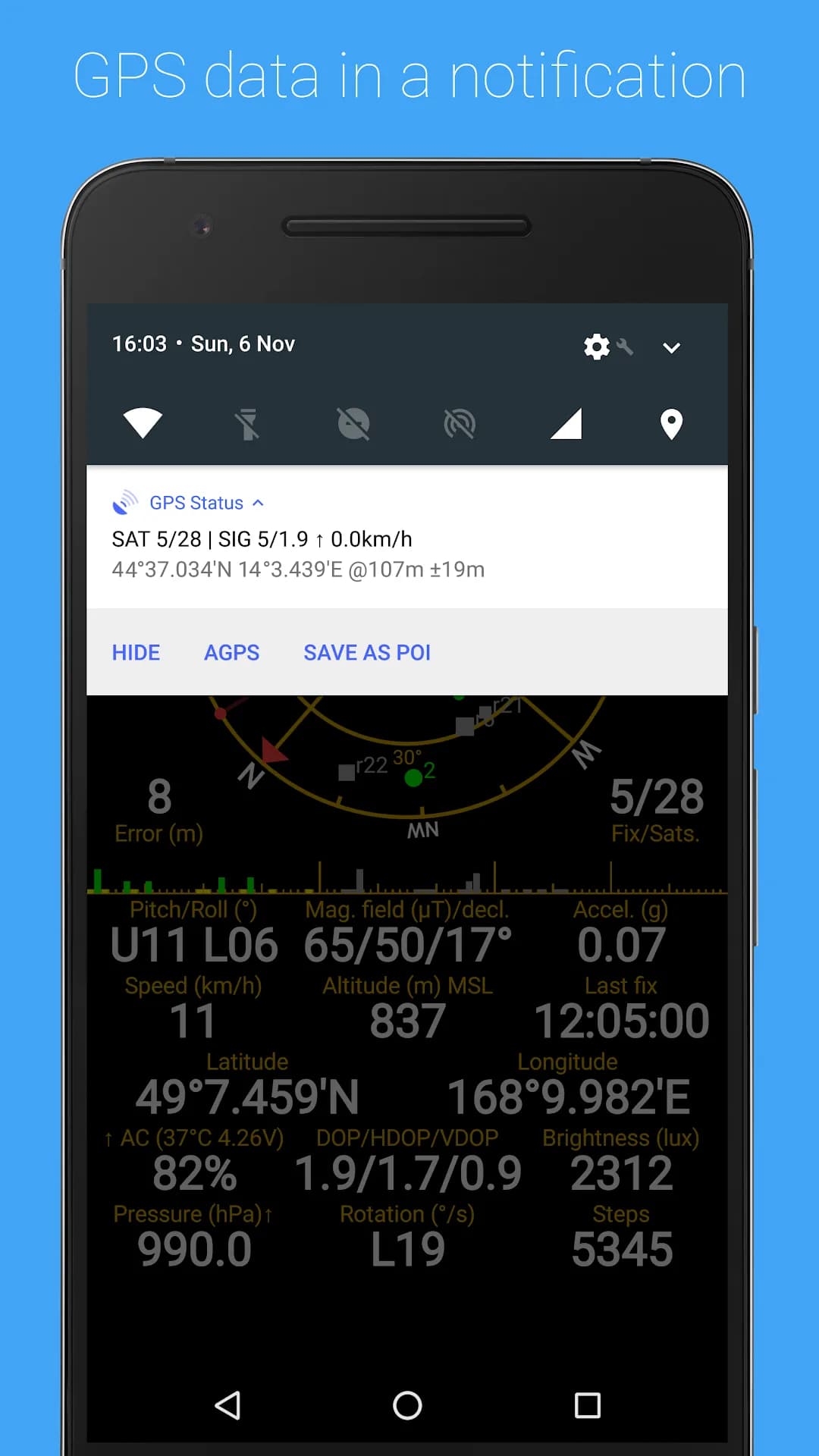 GPS Status — Screenshot 2