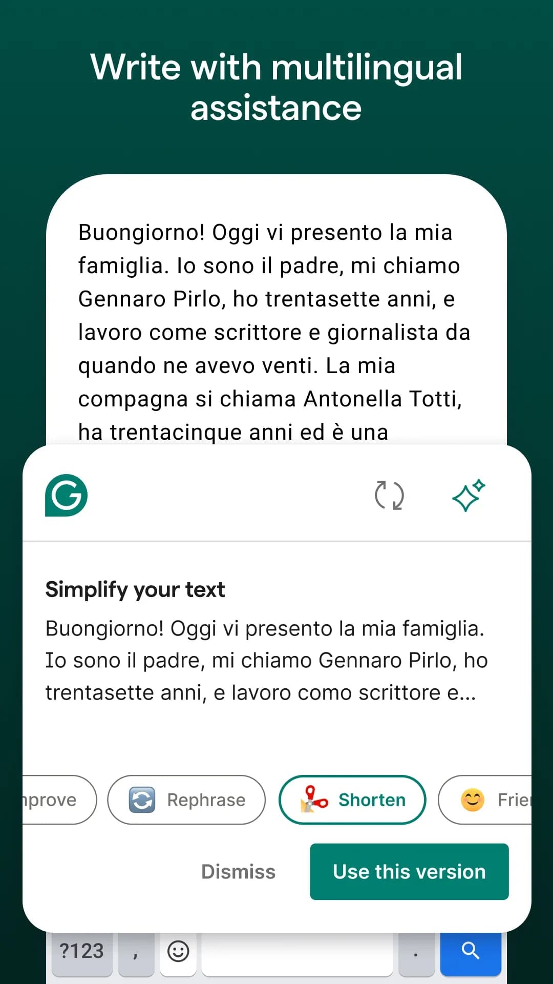Grammarly Keyboard مهكر — لقطة شاشة 5