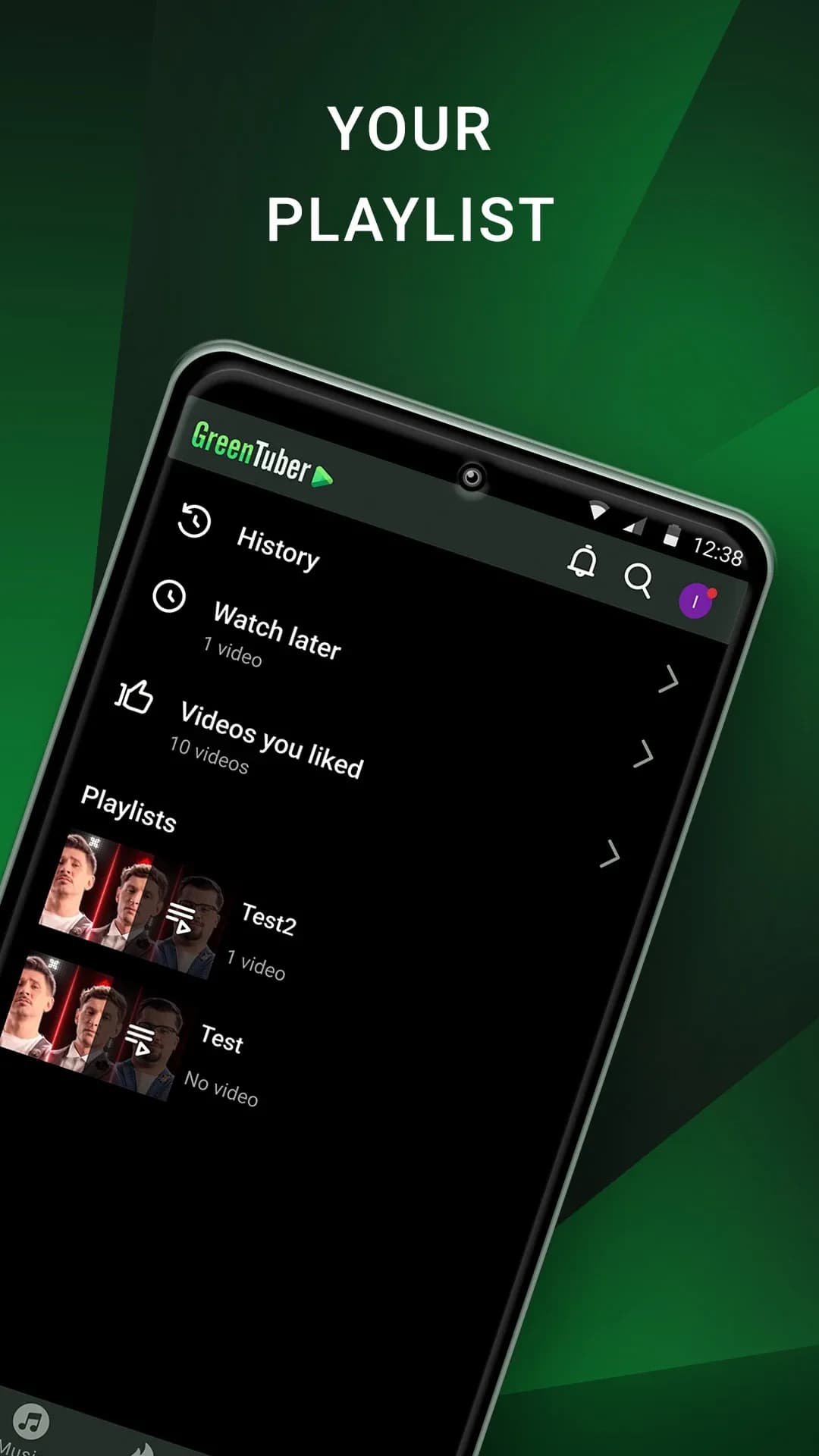 GreenTuber Pro مهكر — لقطة شاشة 4