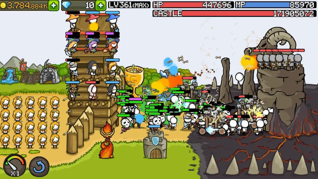 Grow Castle مهكرة — لقطة شاشة 1