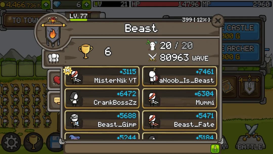 Grow Castle مهكرة — لقطة شاشة 4