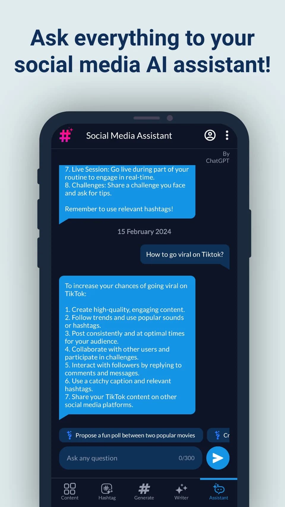 Hashtags AI مهكر — لقطة شاشة 6