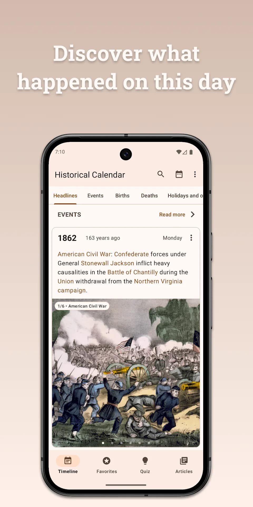 Historical Calendar مهكر — لقطة شاشة 1
