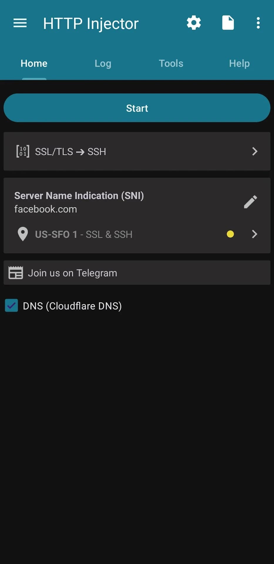 HTTP Injector مهكر — لقطة شاشة 1