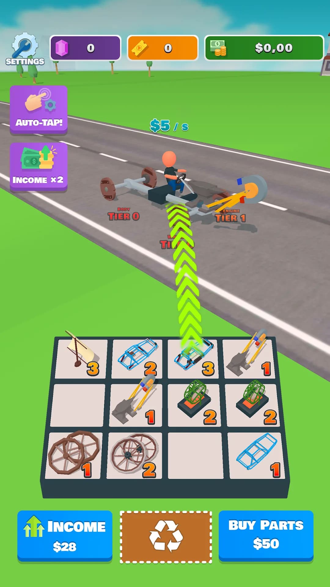 idle racer مهكرة — لقطة شاشة 1