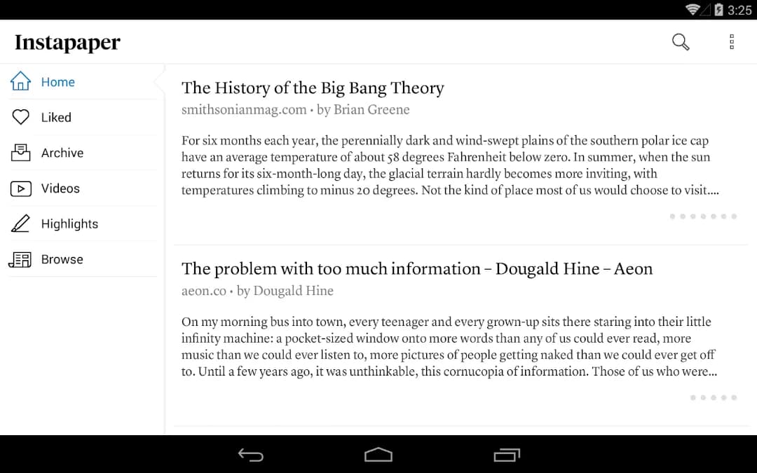 Instapaper مهكر — لقطة شاشة 7
