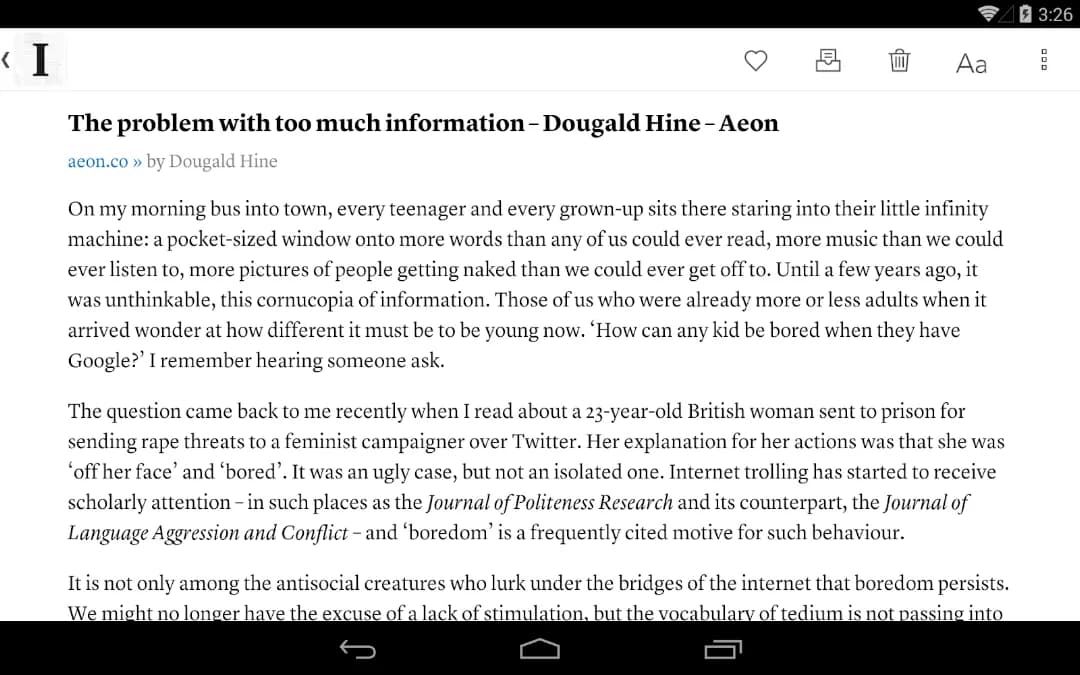 Instapaper مهكر — لقطة شاشة 8