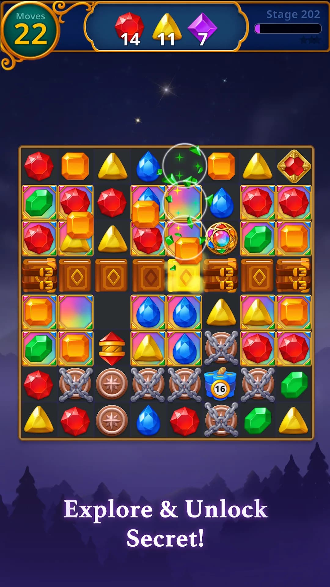 Jewels Magic مهكر — لقطة شاشة 3