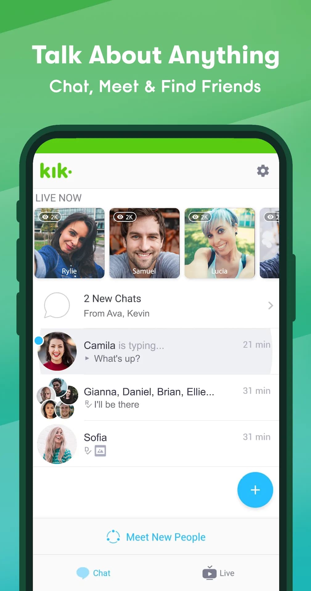 Kik مهكر — لقطة شاشة 1