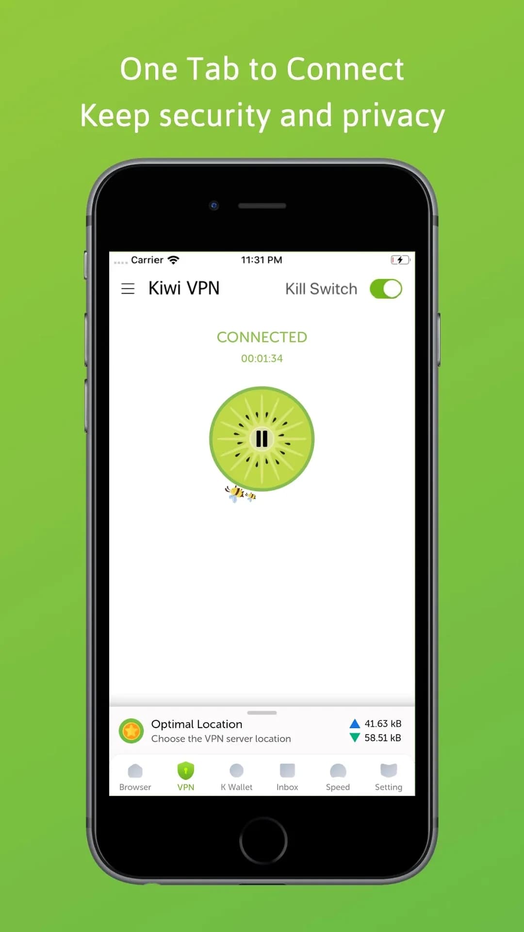 Kiwi VPN مهكر — لقطة شاشة 3